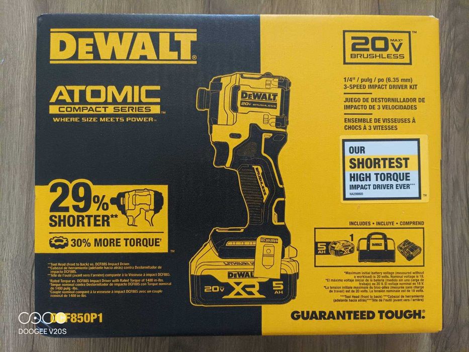 Dewalt DCF850 20V Max безщітковий гвинтоверт, ударний шуруповерт