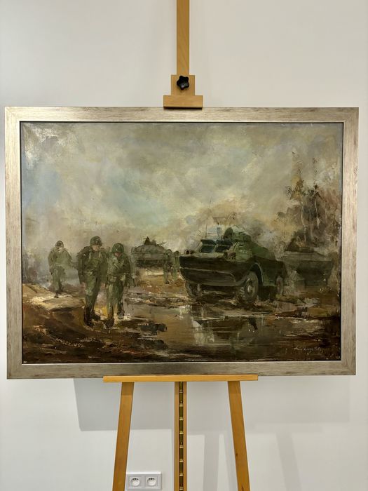 W rejonie ześrodkowania 1983 Adam Kunikowski olej na płótnie Muzeum