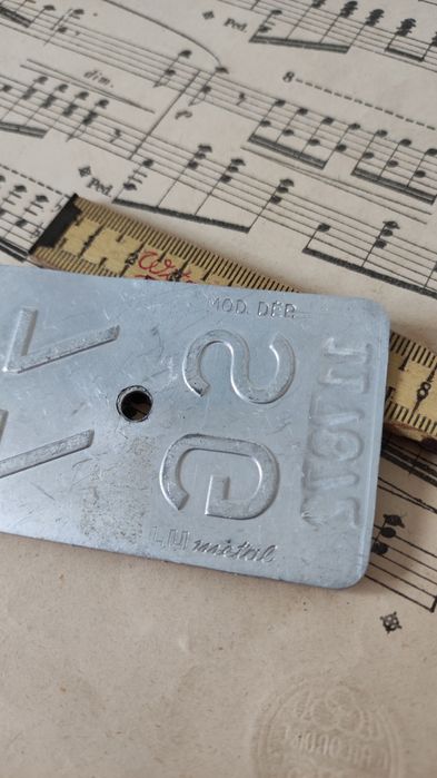 Matrícula de bicicleta Suiça antiga