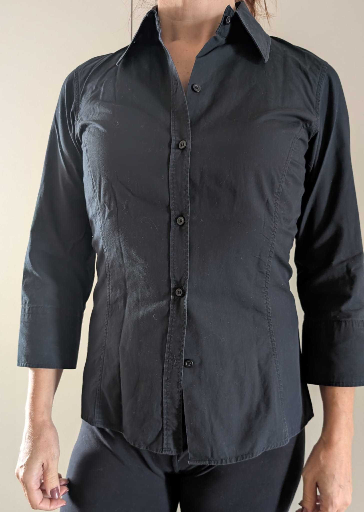 Camisa Preta com manga 3/4 da Zara