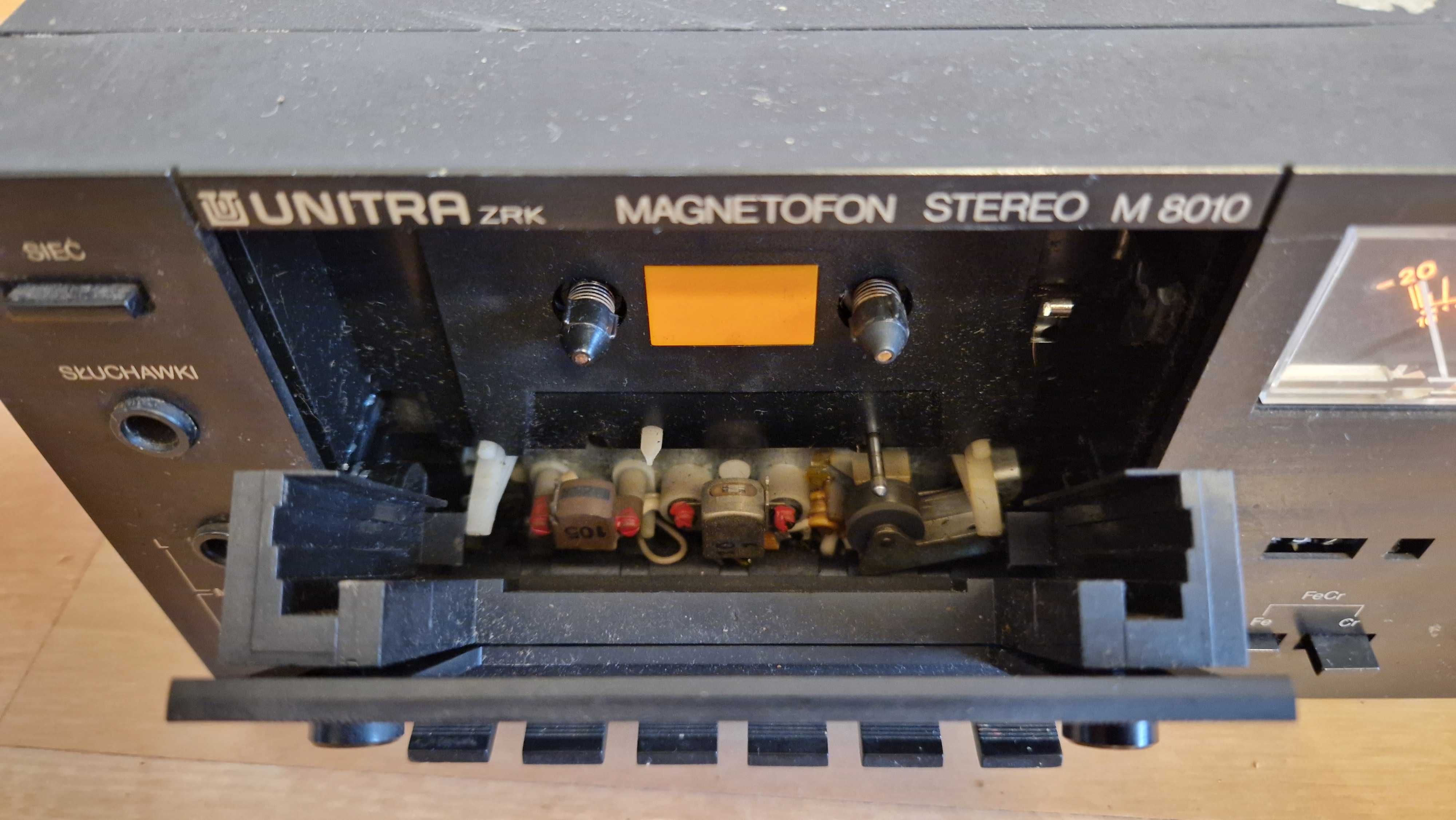 Unitra ZRK Magnetofon Stereo M8010 DOLBY SYSTEM wejście na 2 mikrofony