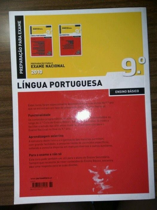 Livros de apoio escolar 9ºAno língua portguesa e matemática