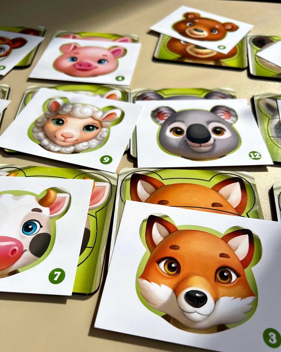 Drewniane puzzle "Zbieraj zwierzęta"