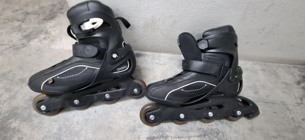 Patins em Linha pretos adulto
