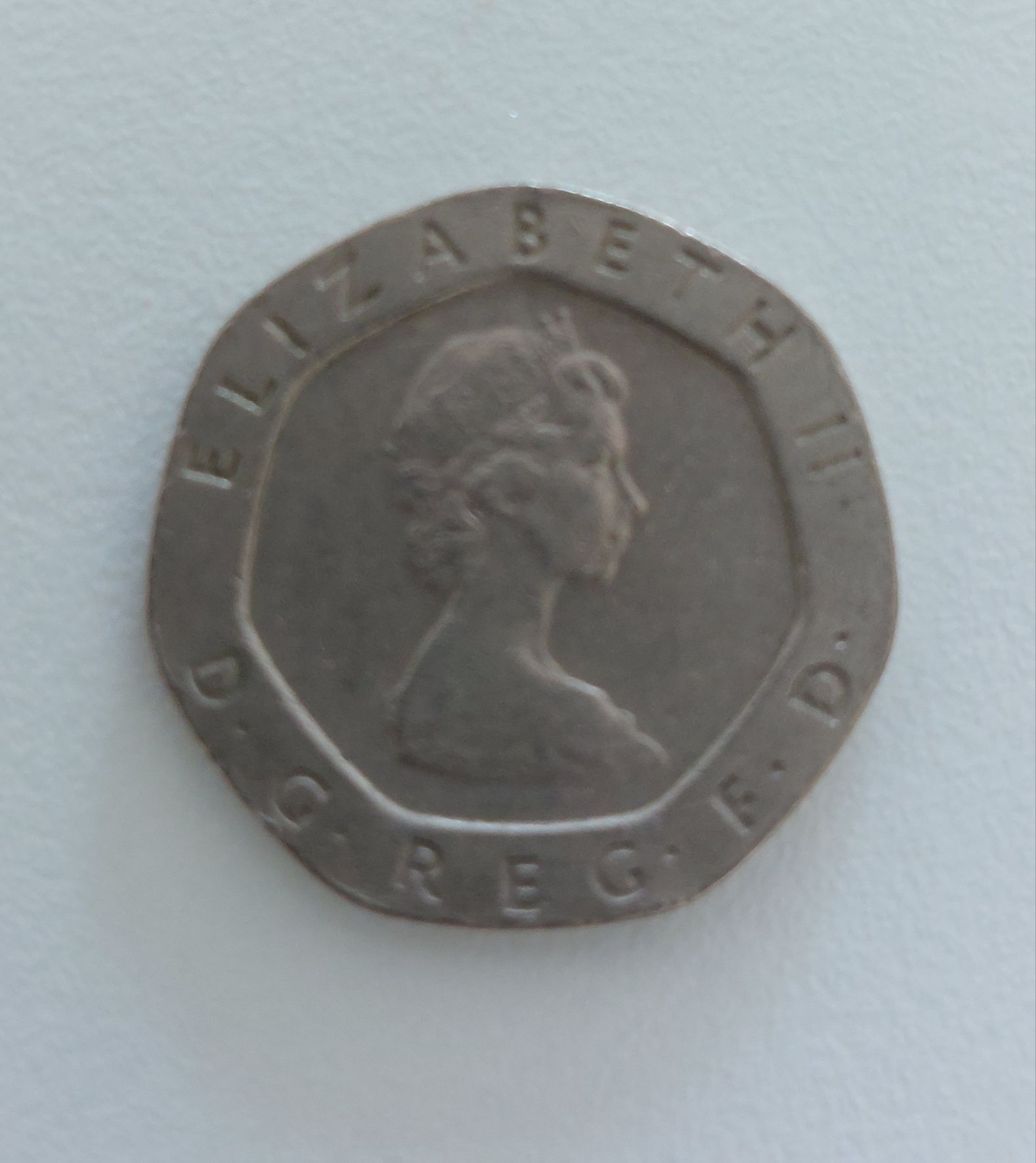 Moeda Inglesa  (1984) de 20 Pence