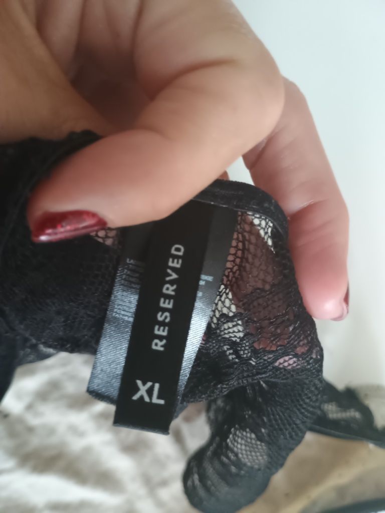 Majtki figi sexy koronka l xl bez czarny damskie