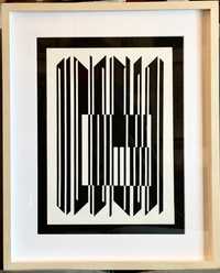 Victor Vasarely - ''LINÉAIRES- LEYRE II - 1973''