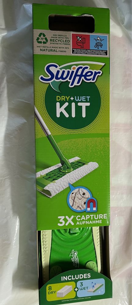 Mopa Swiffer com kit recargas secas e humidas-novo