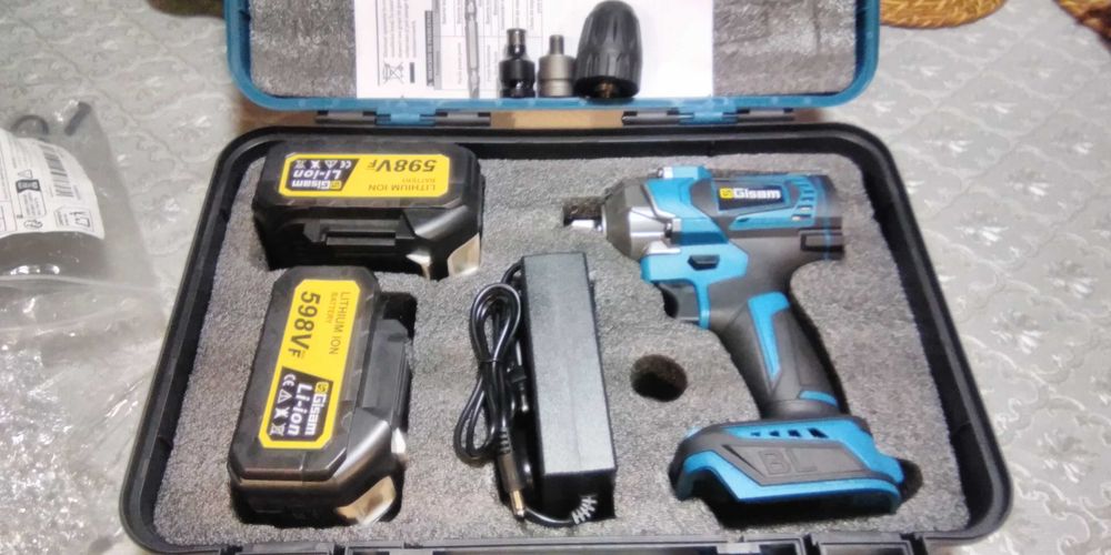 Gsamis 1200n.m chave de impacto elétrica sem escovas,2 BATERIA,NOVO.