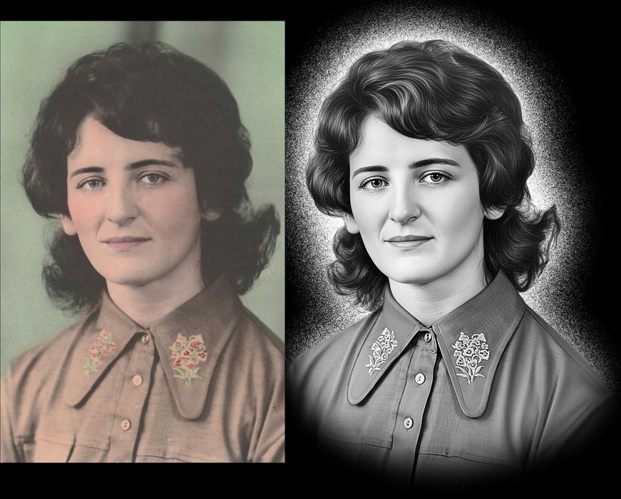 Ретуш фото на пам’ятник (обробка під станок)