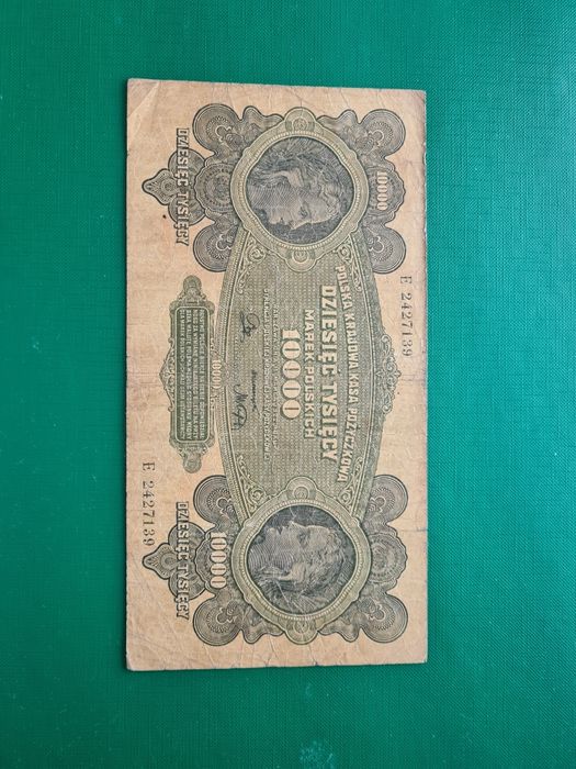 Sprzedam banknot 10000 Marek Polskich 1922r, seria E