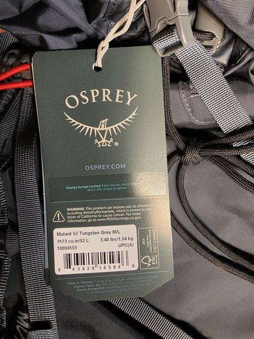 Osprey Mutant 52 – nowy, techniczny plecak górski (z metkami)