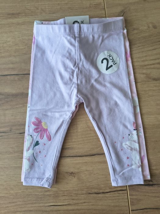 Zestaw 2 szt legginsy niemowlęce NOWE rozmiar 74