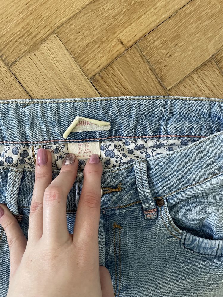 Krótkie spodenki jeansowe 170 H&M