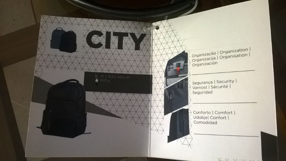 mochila, nova, marca pack it, cor preta, com etiqueta