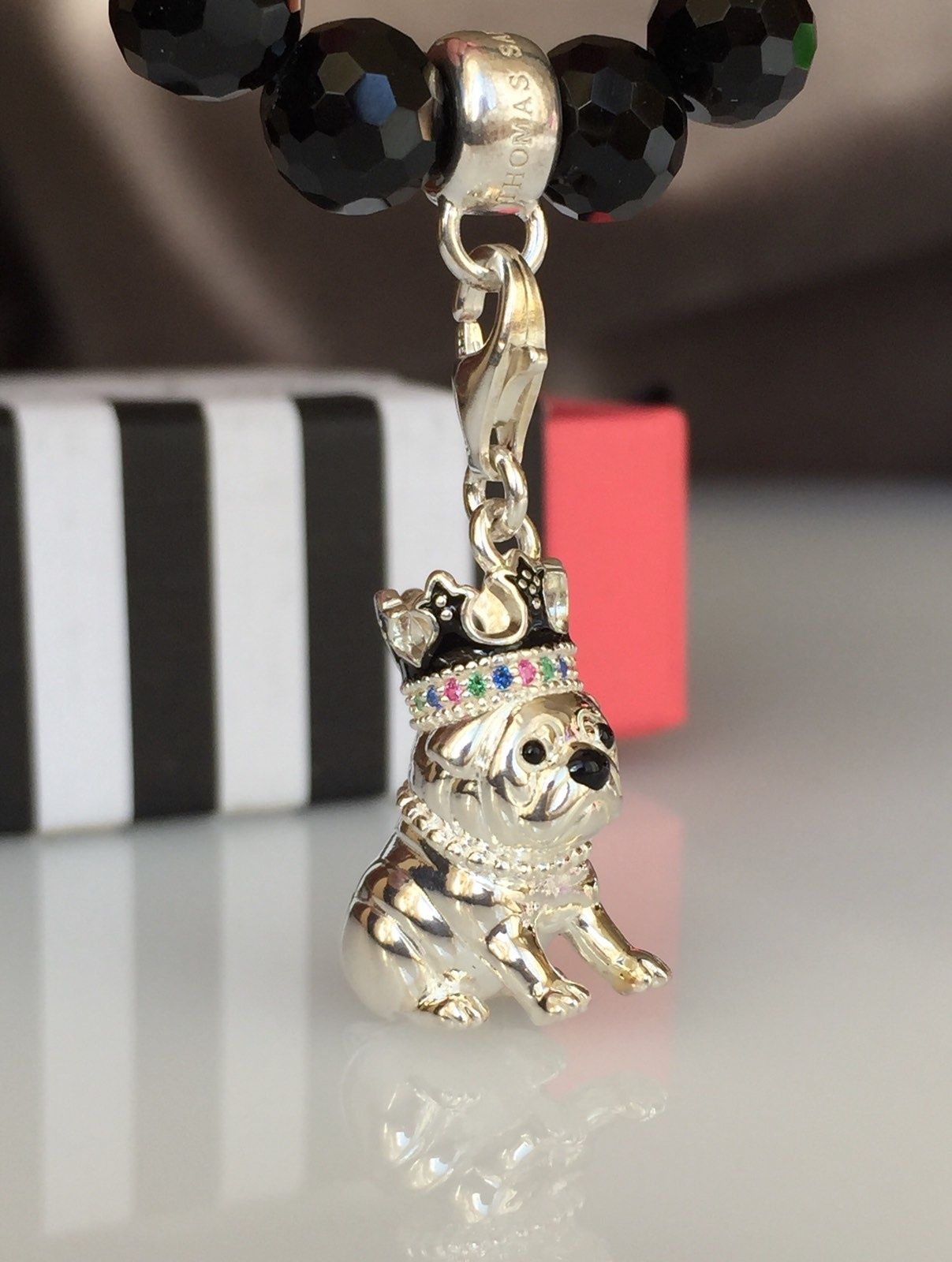 Срібна підвіска шарм Thomas Sabo, собачка Бульдог