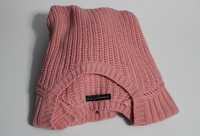 Camisola de malha grossa rosa para mulher