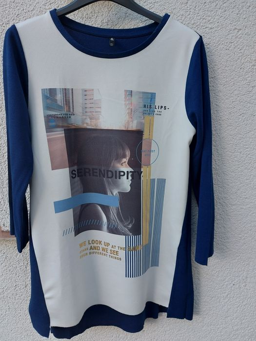 Bluzka dłuższa rękaw 3/4 Stradivarius rozmiar S