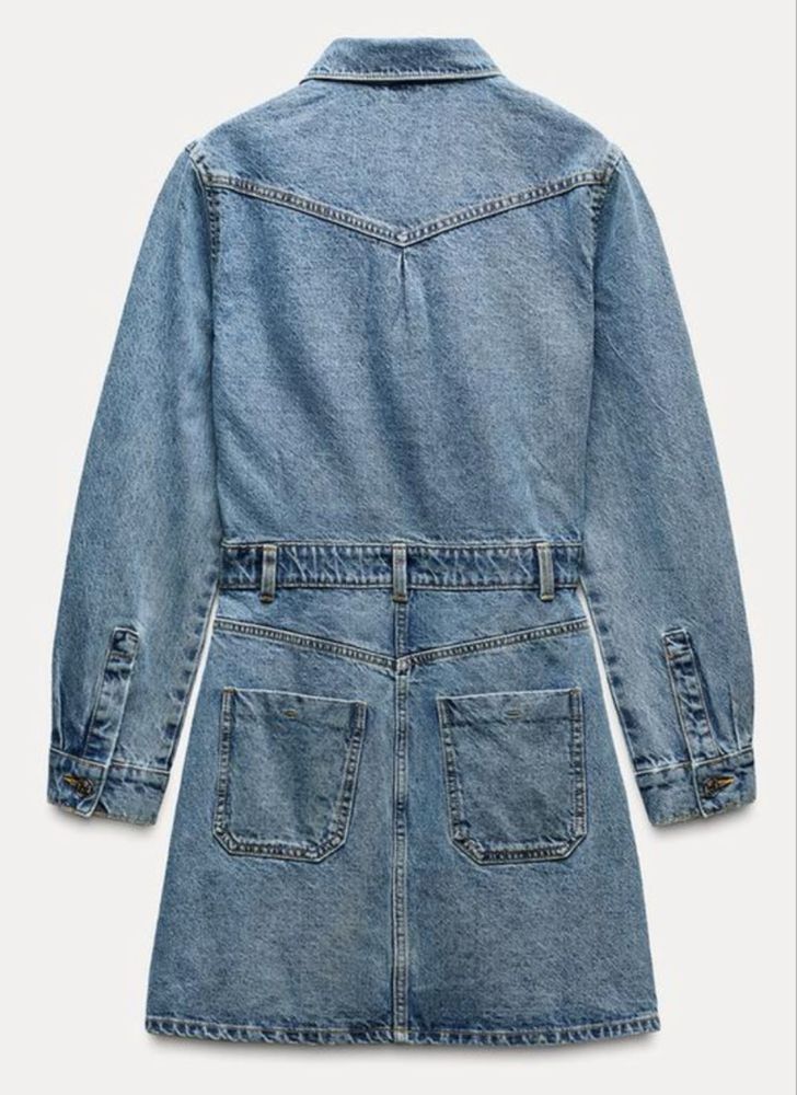 Джинсова сукня сарафан zara L 40