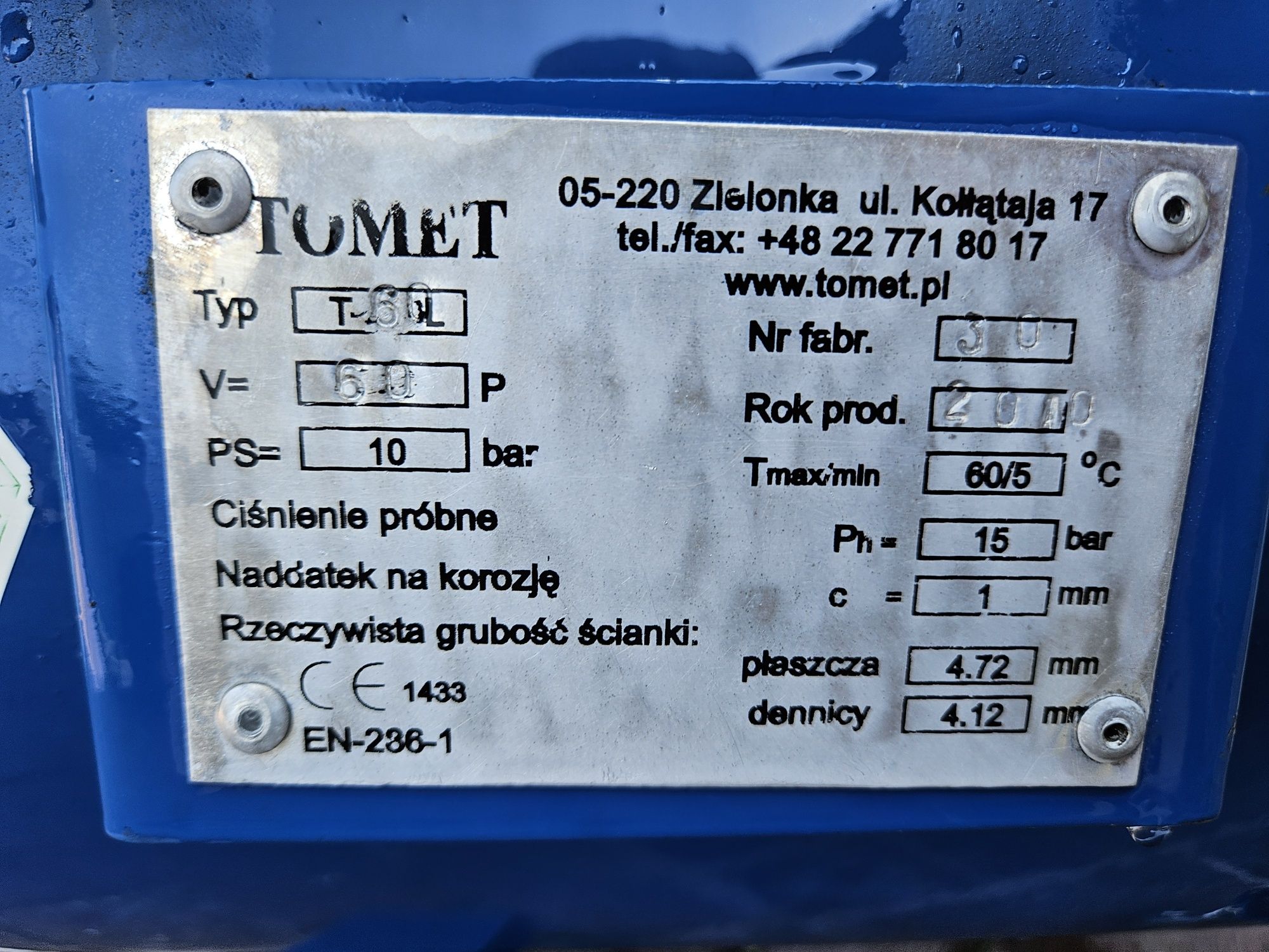 Sprężarka 60 litrów 10 bar