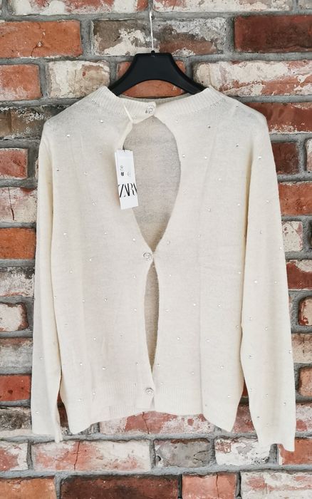 Zara Sweter Damski z cyrkoniami L