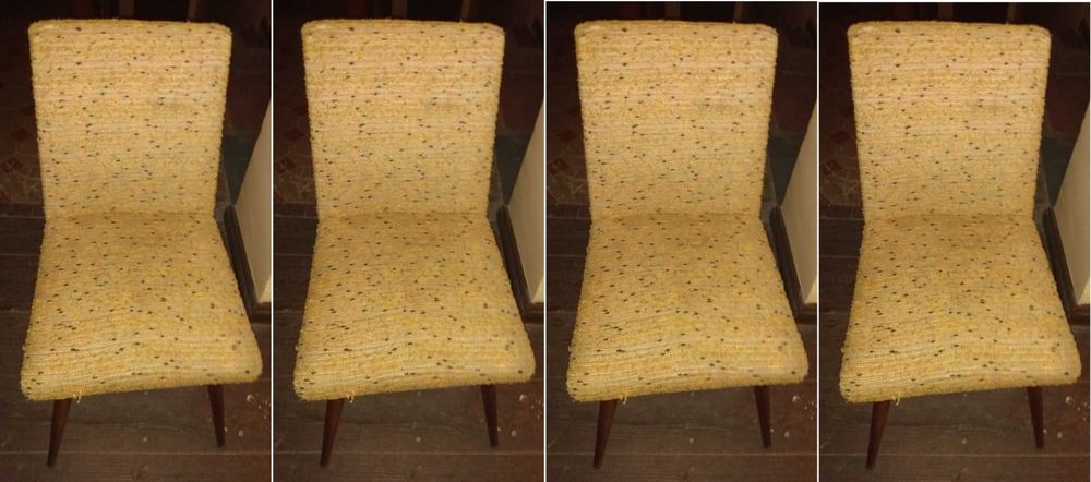 Zestaw krzeseł, krzesła tapicerowane patyczaki vintage, loft
