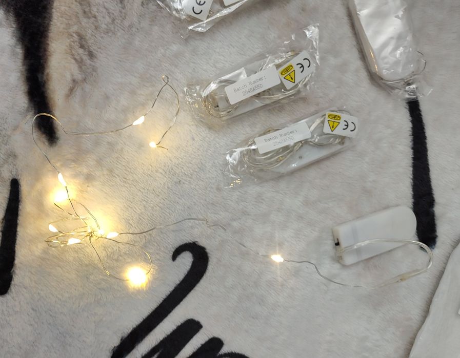 5x lampeczki światełka na żyłce