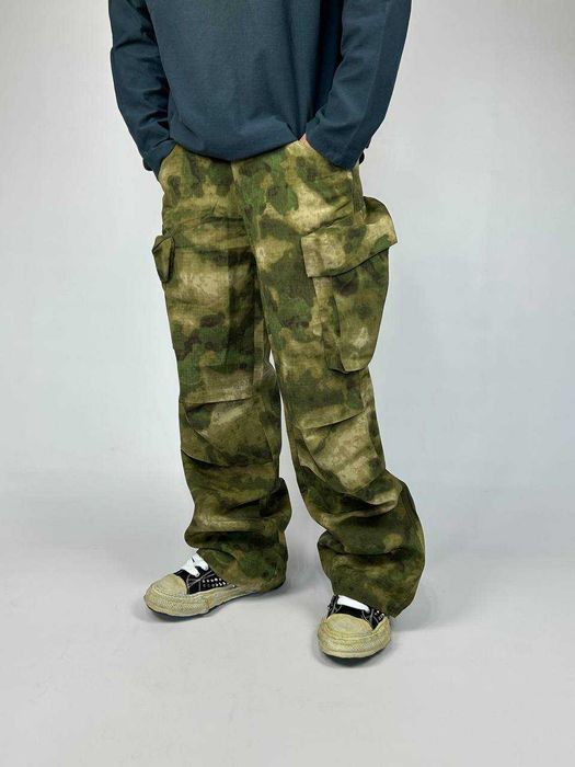 Камо штани широкі джинси камуфляж хакі хаки джинсы штаны зеленые S M L
