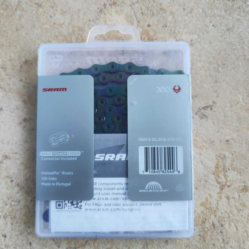 Corrente SRAM XX1 Eagle de 12-s com PowerLock Rainbow - Novo