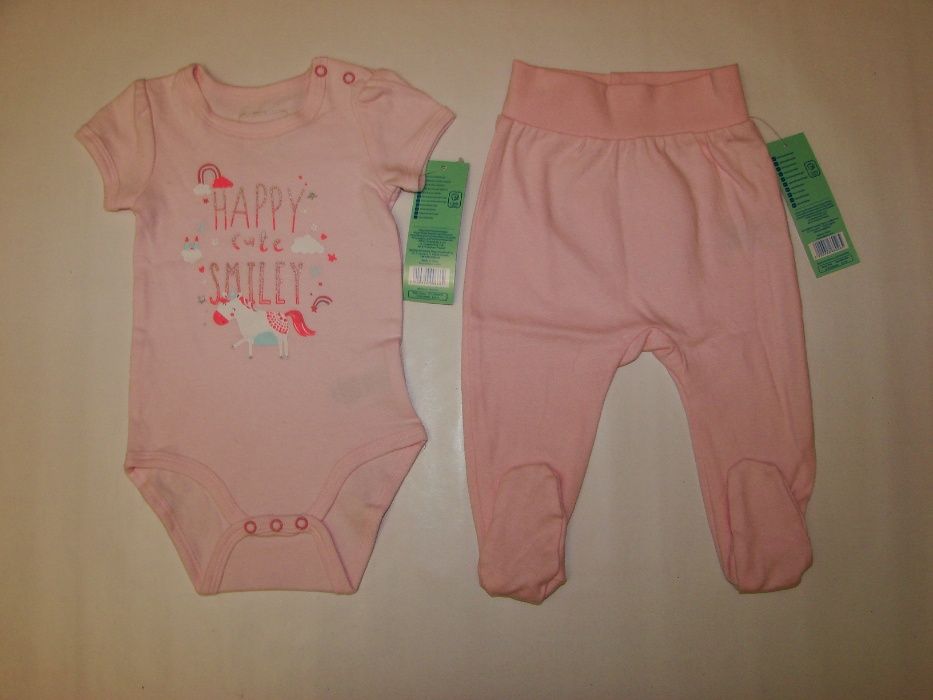 Komplet body i półśpiochy na 74 cm. - nowe z metką