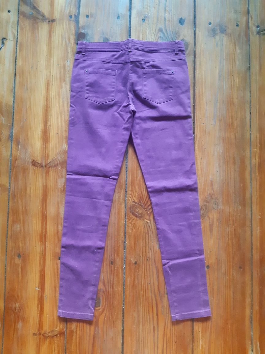 Fioletowe spodnie rurki dziecięce 11/12lat 152cm