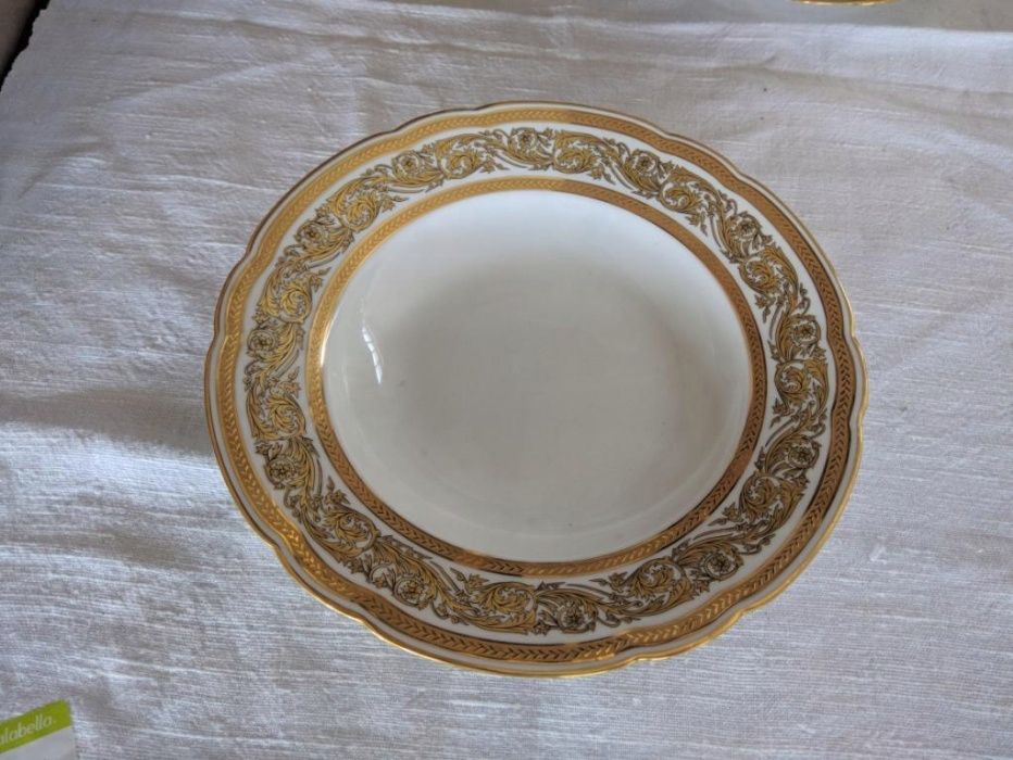 11 Pratos Sopa Bernardaud Vendome Gold White