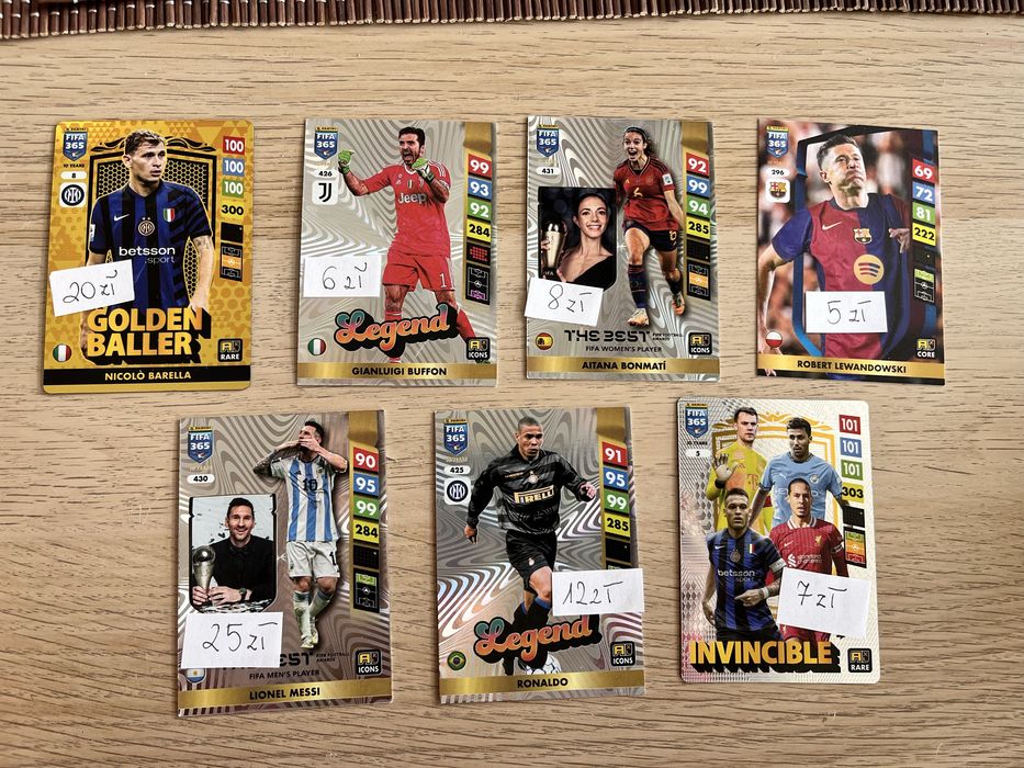 FIFA 365 Adrenalyn XL 2025 PANINI nr 8, 426, 431, 296, 430, 425, 5