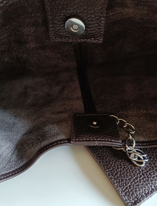 Torebka włoska Vera Pelle skóra naturalna na ramię i do ręki