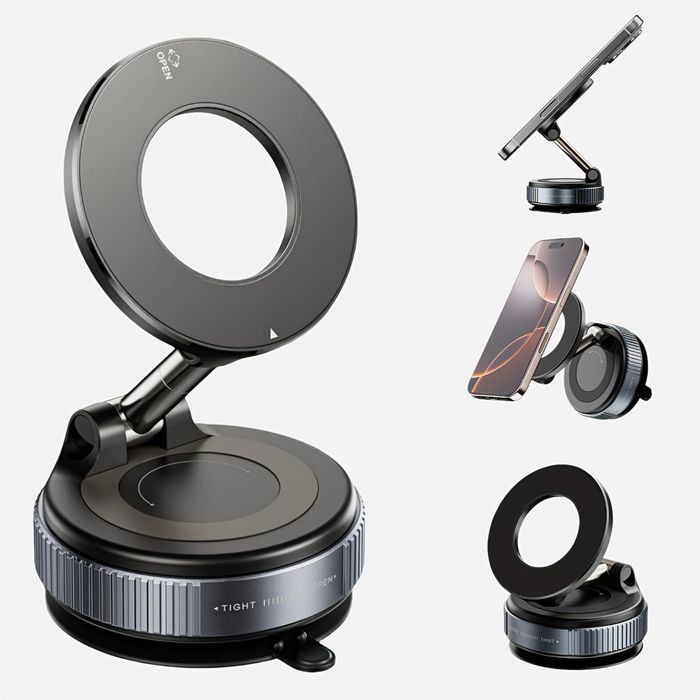 Магнітний тримач для телефону з вакуумним присоскою автотримач MagSafe