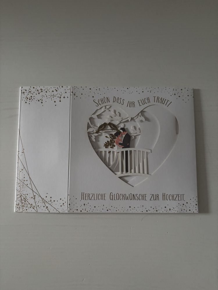Kartka ślubna po niemiecku 3D pop-up na ślub niemiecka Hochzeit