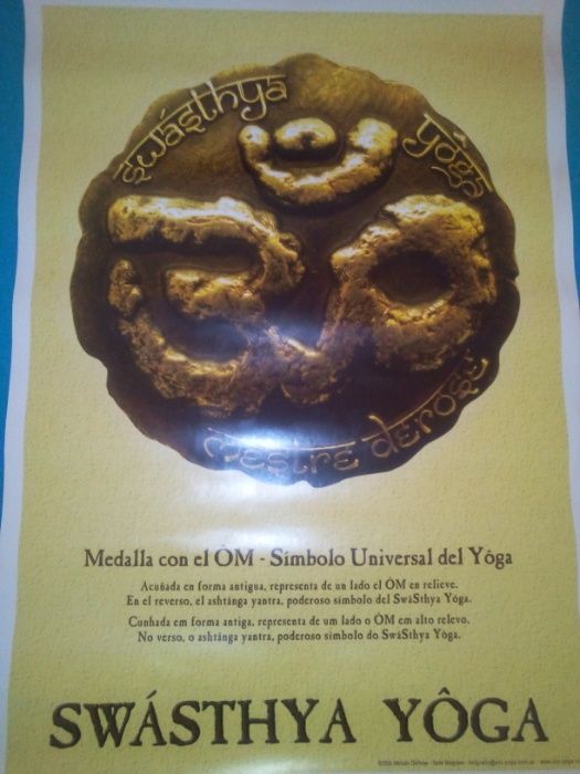 Poster do símbolo OM do Swásthya Yoga