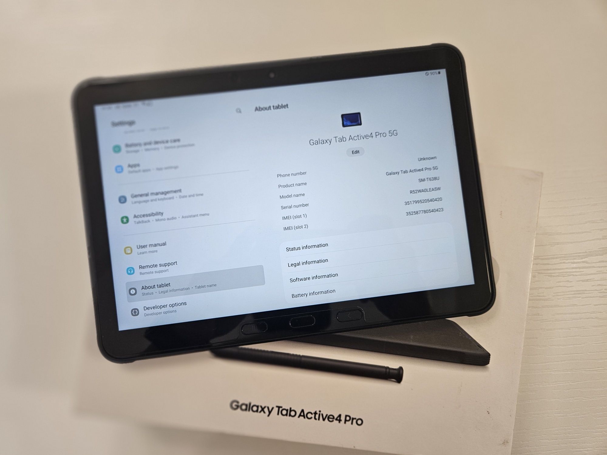 Samsung Galaxy Tab Active 4 Pro iP68 4/64GB Wi-Fi LTE Dual Sim Black