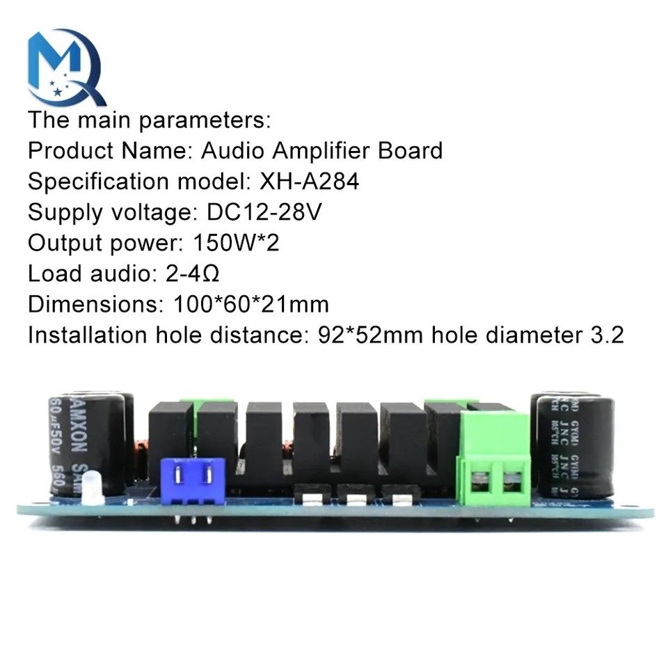 Цифровой усилитель мощности  звука XH-A284.2*150 Watt.Стерео усилитель