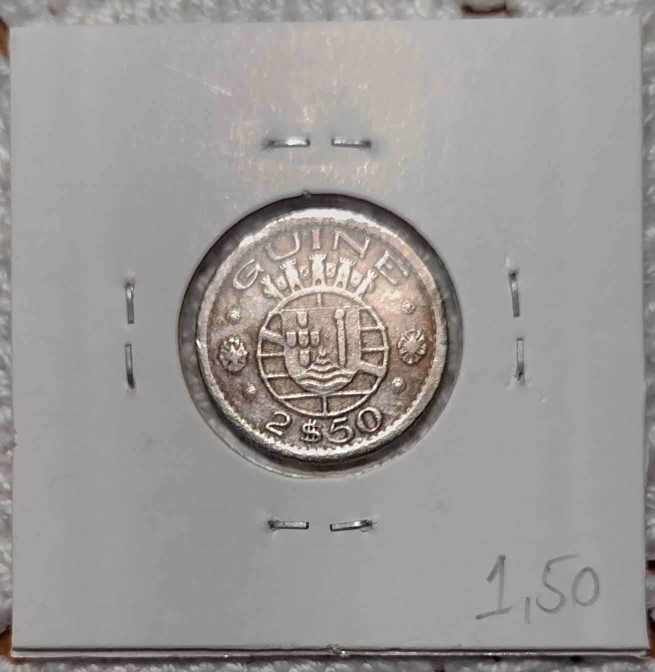 Guiné - moeda de 2,5 escudos de 1952