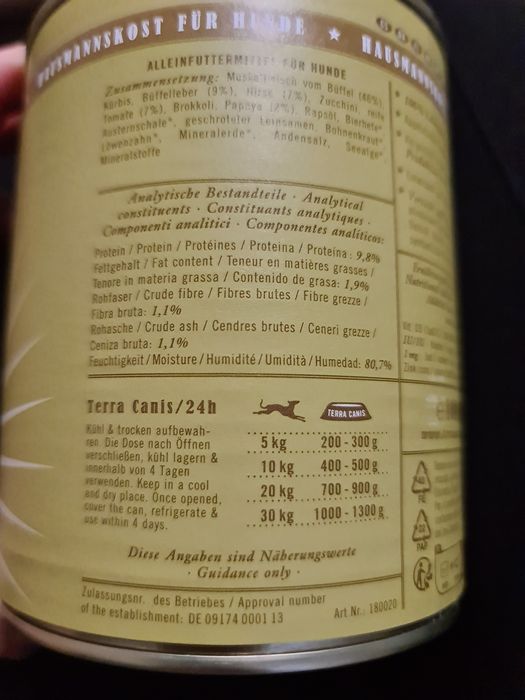 Terra Canis Bawół 800g.