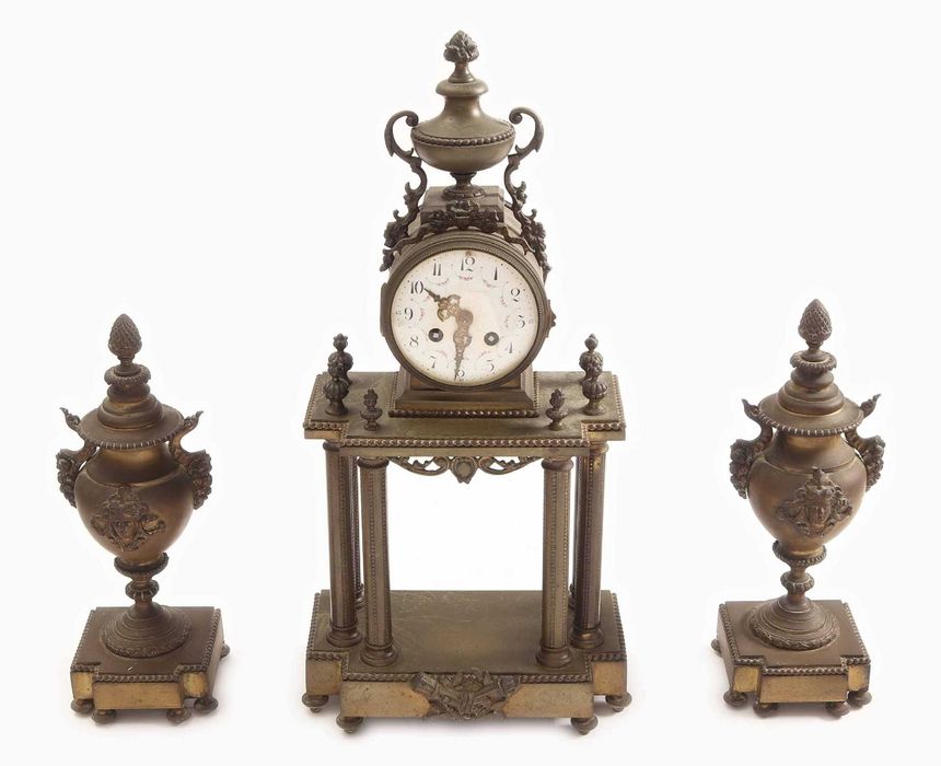 Камінний годинник, гарнітур, бронза, Франція кін. XIX ст, робочі