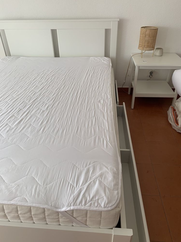 Cama de casal com arrumação, ikea songesan