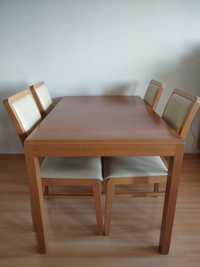 Stół rozkładany + 5 krzeseł Elippe klon strassburg