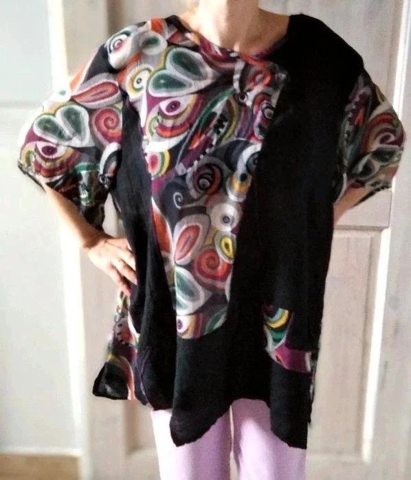 Cienka przewiewna bluzka tunika Orient Boho hippie etno folk Nepal