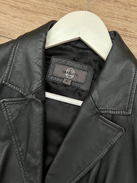 Вінтажний шкіряний жакет