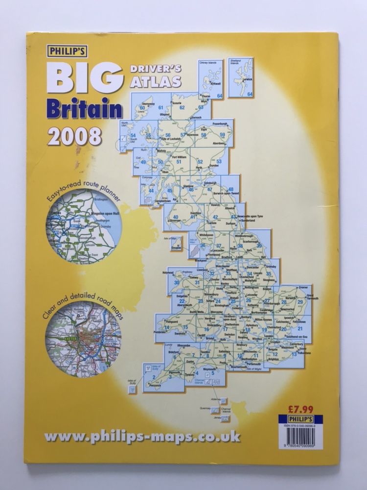 Atlas Mapa Drogowa - Wielka Brytania - Anglia 2008 Okazja