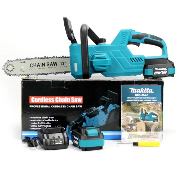 Аккумуляторная цепная пила Makita DUC357 | 36V | 6.0 A/h | Латвия!!!