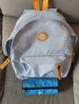 Mochila escolar e estojo