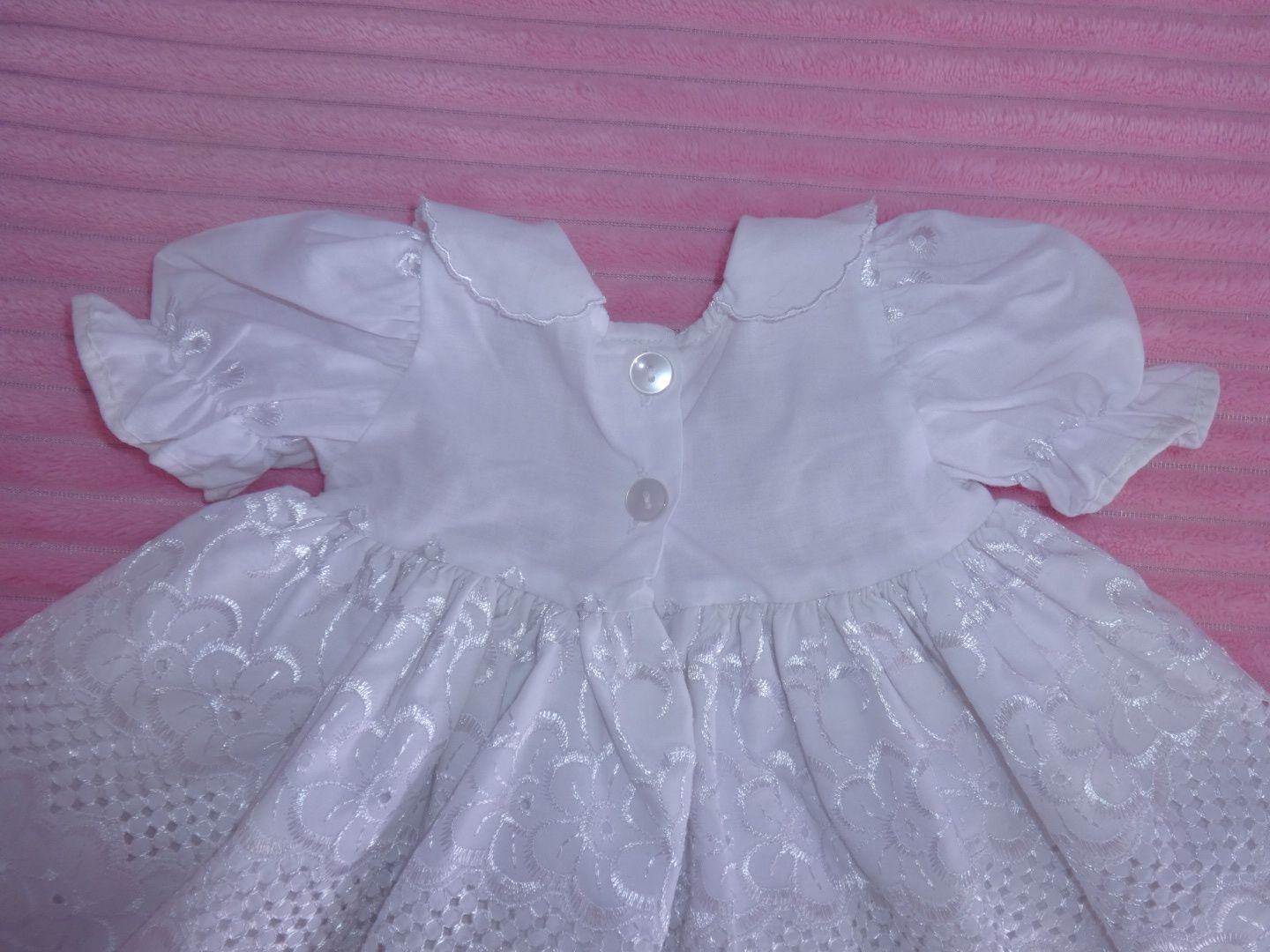 Нарядное красивое белое торжественное платье на девочку 0-3 56-62см